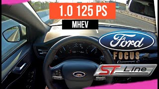 Ford Focus STLINE 2021 Ecoboost Hybrid mHEV 125 HP POV HIGHWAY Drive [upl. by Nawat130]