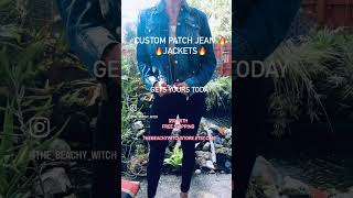 Get your cut one patch jean jackets today 🔥❤️🧜‍♀️💋 jeanjacket etsyshop [upl. by Ahsias]