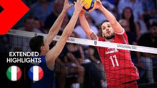 ITALY vs FRANCE I Extended Highlights I CEV EuroVolley 2023 SemiFinals [upl. by Elyc268]