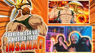 REACT EM CASAL  Rap do Escanor  Extermínio Solar  TK RAPS [upl. by Nerrol]