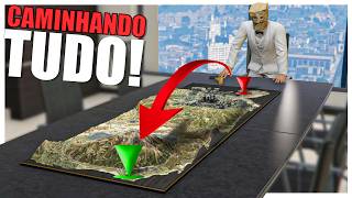 Atravessando a PÉ o MAPA INTEIRO do GTA 5 Online  Momentos Engraçados [upl. by Sweyn]