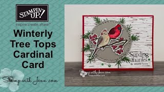 Winterly Tree Tops Cardinal Card [upl. by Adnuahsal]