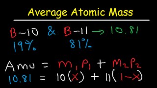 Average Atomic Mass Practice Problems [upl. by Chaffee]