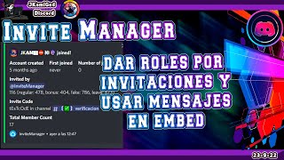 🟣Invite Manager  Bot de Registro de invitaciones que recompensa por invitar gente💠Discord📡 JKamiGod [upl. by Eesak]