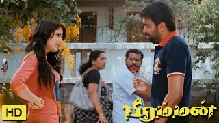 Bramman Tamil Movie  Scenes  M Sasikumar amp Lavanya Tirpathi First Meet  Santhanam [upl. by Adrahs43]