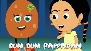 Dum Dum Pappadam  ഡും ഡും പപ്പടും  Popular Malayalam Rhymes Animation  Malayalam Kutti Paatugal [upl. by Savdeep672]