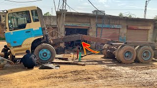 How to repair a broken truck chassis  Truck chassis repair  Truck Frame repair [upl. by Alaikim]