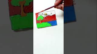 easy scenery glass painting painting artshorts trend 🎨🎨🎨🎨🎨🎨🎨🎨🎨 [upl. by Otsedom]