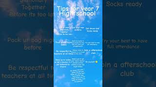 Tips for high school year 7 highschool aestheticbloomleah [upl. by Box]