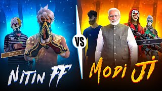 Narendra Modi ji Vs Nitin Free Fire  Epic Gameplay nitinfreefire [upl. by Odlo]