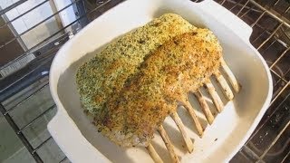 Rack of Lamb in a Mint Panko Crust  PoorMansGourmet [upl. by Lorelei]