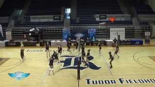 Fast paced team volleyball drill  The Art of Coaching Volleyball [upl. by Aneeuq]