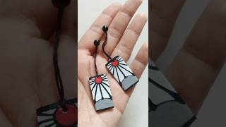 DIY Hanafuda Earrings from the anime Demon Slayer hanafuda diy clayart demonslayer [upl. by Odille55]