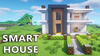 The Best SMART House and Secret Room in Minecraft [upl. by Annaeoj]