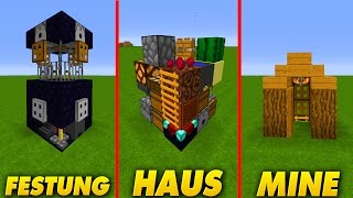 3 KLEINE HÄUSER in MINECRAFT [upl. by Edobalo]