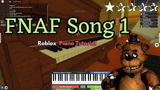 The Living Tombstone  FNAF Song 1 VERY EASY RobloxVirtual Piano Tutorial SHEETS IN DESCRIPTION [upl. by Isaac]