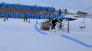 Snowboarding at Andes Tower Hills Make sure to watch the end🤣 [upl. by Todd]