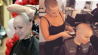 Model Forced to Shave Head Bald for Fashion Showheadshave buzzcut bald [upl. by Edmee]