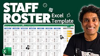 How to create a Work Schedule Roster using Excel [upl. by Daj]