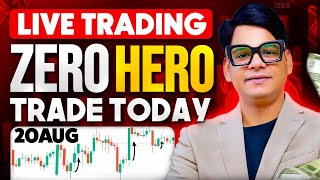 🔴20 Aug zero hero live trading bank nifty trading optionstrading trading livetrading fyers [upl. by Herv]