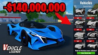 Buying EVERY Vehicle and Car in ROBLOX Vehicle Legends [upl. by Lane]