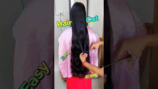 Easy Long Haircut at Home longhair [upl. by Ynolem]