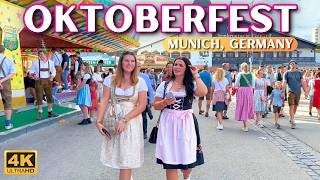 Oktoberfest Munich Walking Tour 💃 Worlds Largest Beer Festival in 4k60fps With Captions [upl. by Wendalyn]