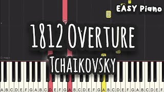 Tchaikovsky  1812 Overture Easy Piano Piano Tutorial Sheet [upl. by Dett558]