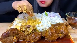 mutton curry with rice and salad eating video 😋 [upl. by Dorthy892]