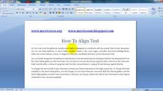 MS Word  Format Text Better with Justify Alignment [upl. by Alrahs]