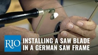 How To Install A Saw Blade In A Jewelers HandSaw Frame [upl. by Drehcir69]