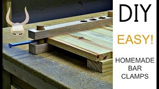 Crazy Easy Homemade Bar Clamps  DIY [upl. by Enilemme]