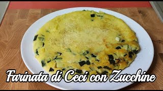 Come fare  Farinata di Ceci con Zucchine in Padella  Vegan Food  ChefJasonznc [upl. by Vola]