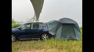 Testing New KLYMIT SUV Tent and Other Gear By the River [upl. by Aierdna]