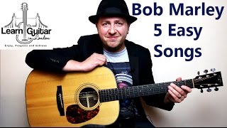 Easy Beginner Guitar Lesson  Play 5 Bob Marley Songs With 5 Chords [upl. by Maro856]