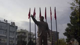 Ataturk Statue  Free Stock Footage [upl. by Aliuqehs]