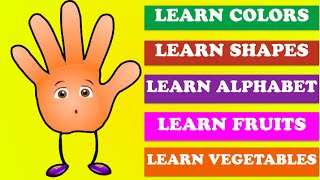 Finger Learning Collection  Learn Colors  Learn Shapes  Learn Alphabets [upl. by Assilav]