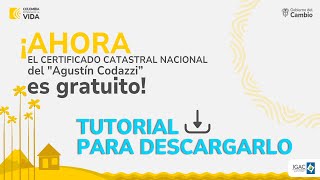 Tutorial descarga gratuita del Certificado Catastral del Agustín Codazzi [upl. by Allx]