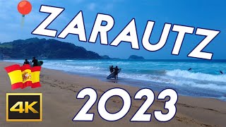 📍ZARAUTZ BEACH 2023 🌴  POV WALK SPAIN 🇪🇸  SURF in Spain🏄 [upl. by Darwen]