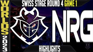 G2 vs NRG Highlights Game 1  S13 Worlds 2023 Swiss Stage Day 8 Round 4  G2 Esports vs NRG G1 [upl. by Gabor140]