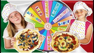 MYSTERY WHEEL OF PIZZA CHALLENGE  ROUE DE LA FORTUNE PIZZA CHALLENGE  français may 2018 [upl. by Eeb]