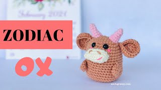 Chinese Zodiac Ox Amigurumi Crochet Tutorial  Crochet Along 2021 [upl. by Llaccm]