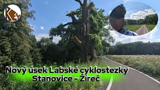 Labská cyklostezka nový úsek Stanovice  Žíreč [upl. by Pandich]