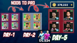 Noob to Pro How to Make a Maxed Account in DLS 24 within Days  Dream League Soccer 2024 Mobile [upl. by Ahsilet]