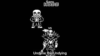 Sans vs Undyne the Undying Undertale [upl. by Ahseenal]