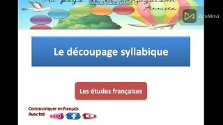 le découpage syllabique  les règles avec des exemples [upl. by Shultz]