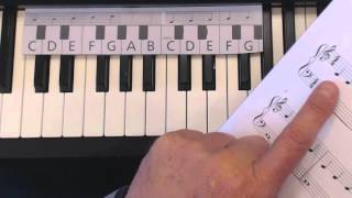 Pianoles 01 Gratis playalong pianomethode Gratis online pianocursus voor beginners [upl. by Leumas]