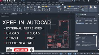 UnloadReloadDetachbindselect New Path XREF in AutoCAD اعدادات مهمة جدا في الإكسريف [upl. by Aihseuqal]