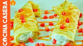 Crepes caseros o crepas Recetas Francesas [upl. by Anaile]