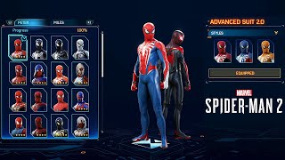 SpiderMan 2 PS5 All 78 Suits amp Styles Showcase  4K 60ᶠᵖˢ ✔ [upl. by Eleirbag]